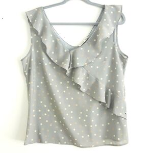 CHILIA Brand Sleeveless Ruffle Collar Blouse SZ EUR 42 (12-14 approx)